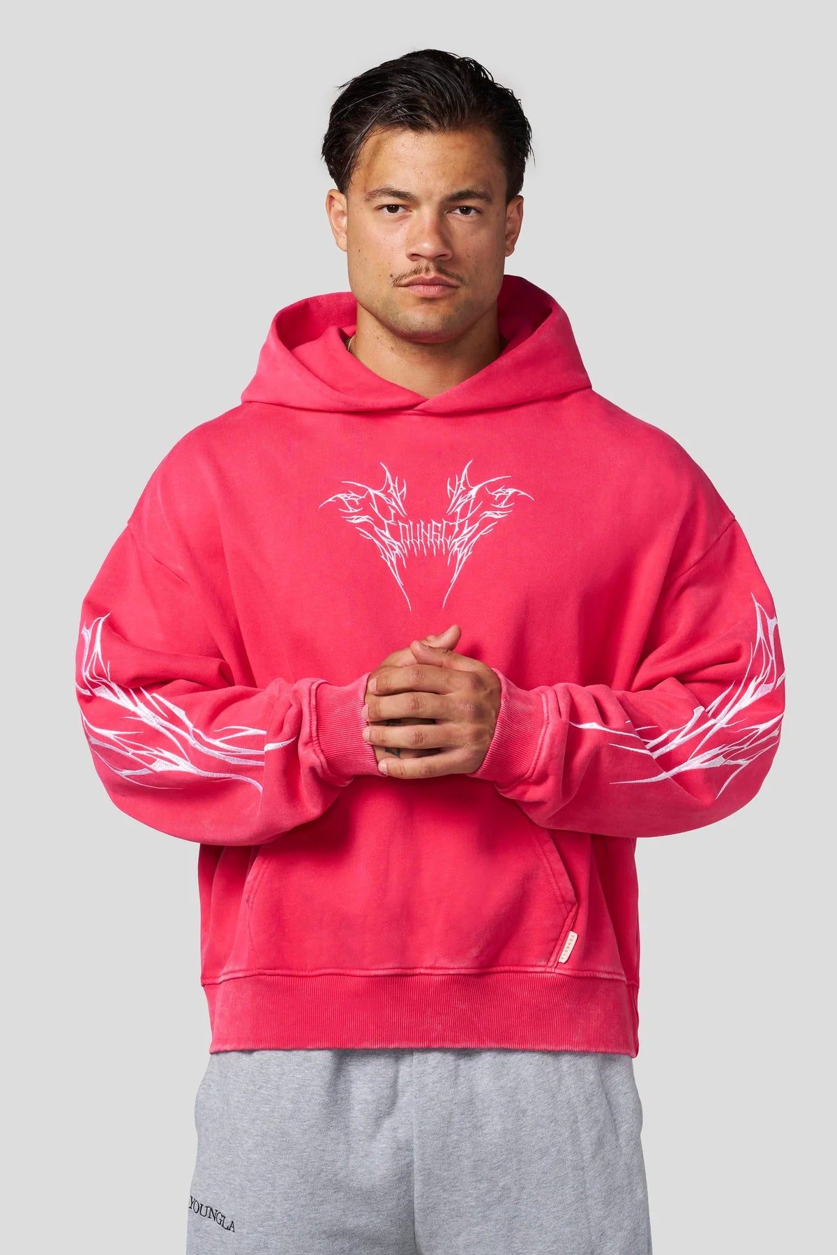 YoungLA Vengeance Pullover Hoodie Pink Wash