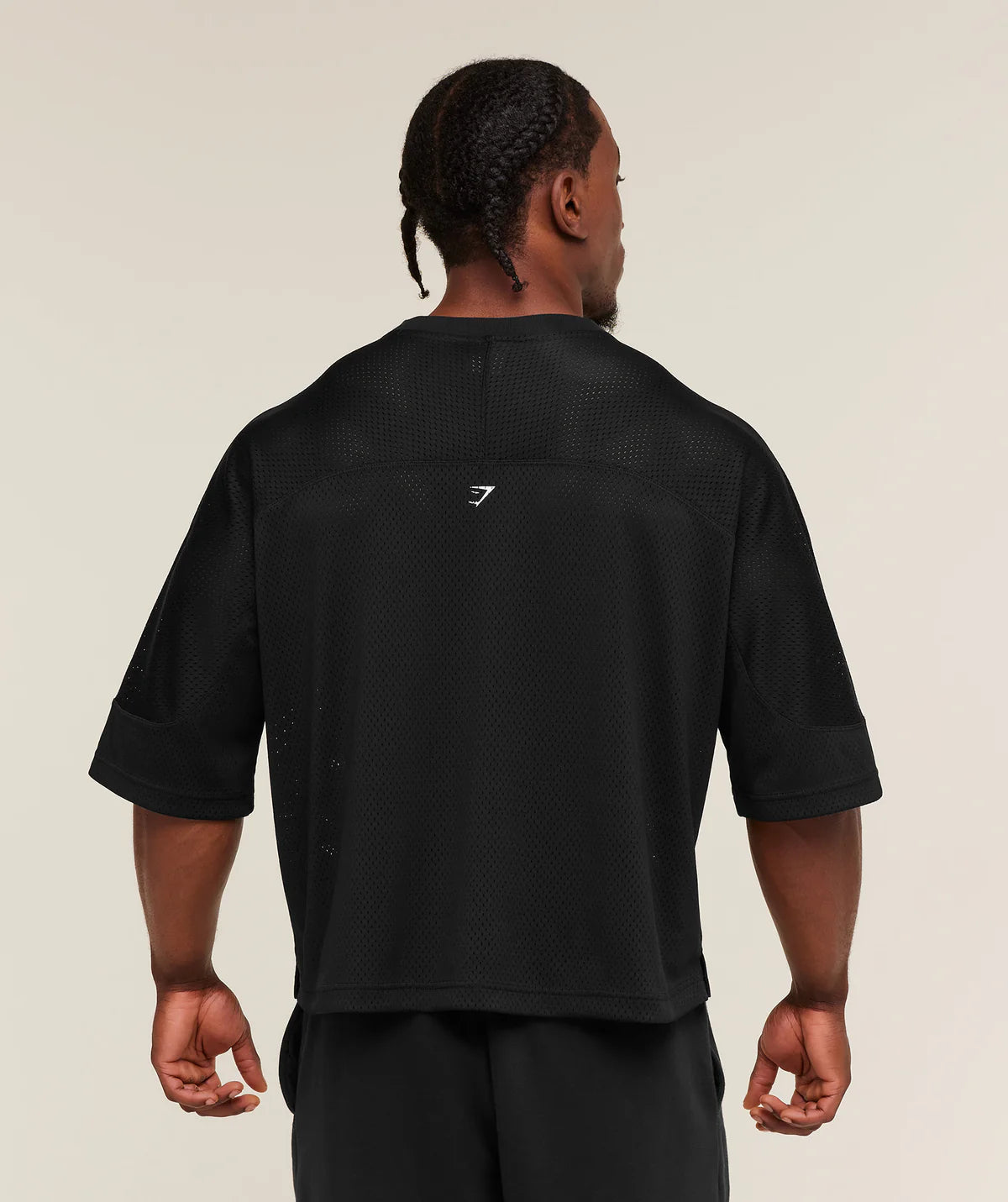 Gymshark Graphic Mesh Oversized T-Shirt Black
