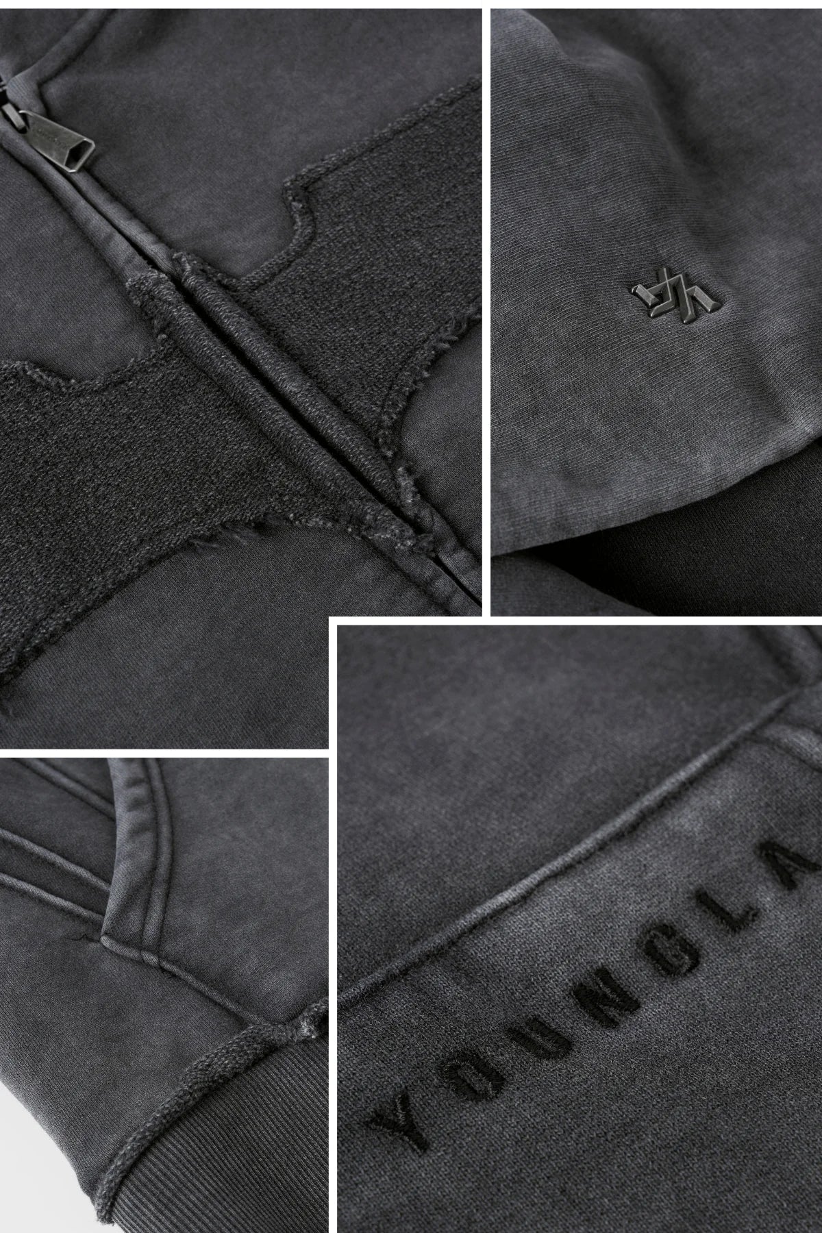 Young La Batman Armored Zip-Up Black Wash