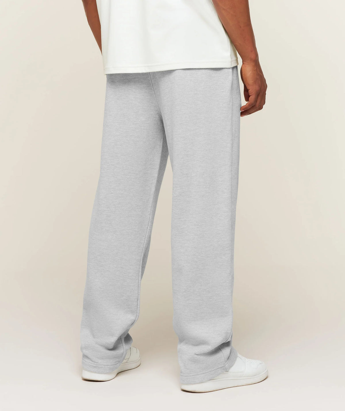 Gymshark Campus Crest Wide Leg Sweatpant Soft Grey Merl