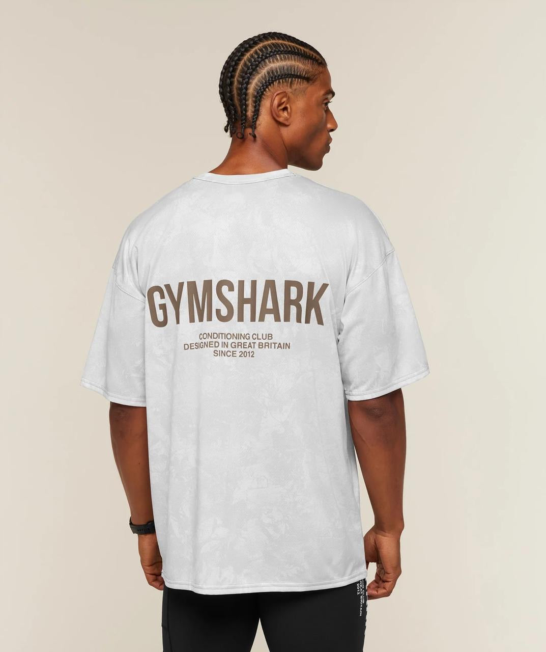 Gymshark Conditioning Club Oversized T-Shirt White/Lifestyle Brown