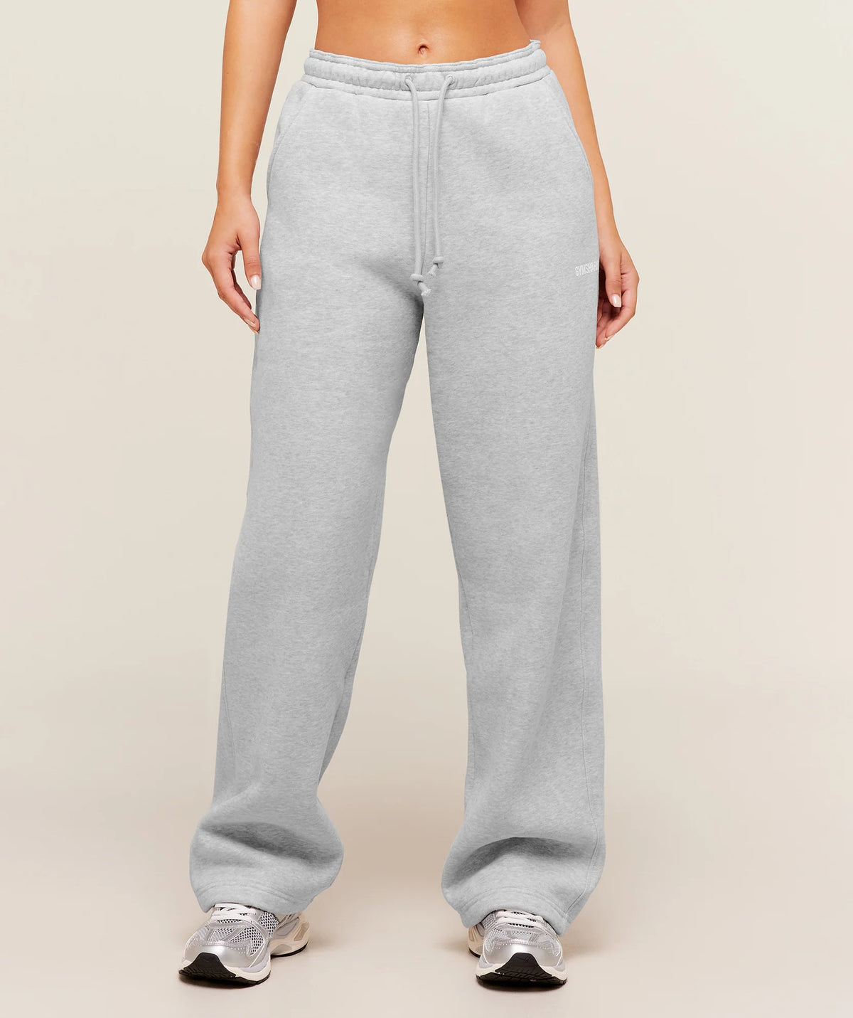 Gym Shark Cosy Luxe Straight Leg Regular Jogger Soft Grey Marl