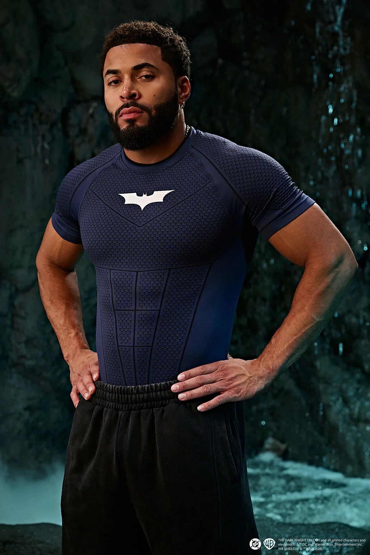 Young LA Batman Compression Tee New Colors Navy
