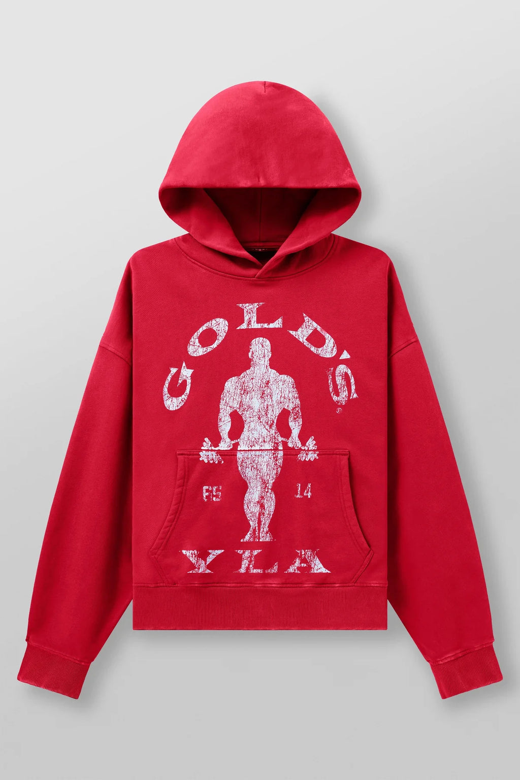 Young LA Golds Gym Classic Pull Over Red Wash