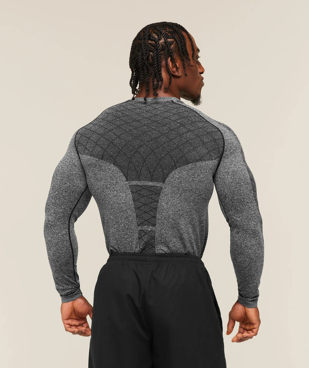 Gymshark Devant Seamless Long Sleeve T-shirt Black