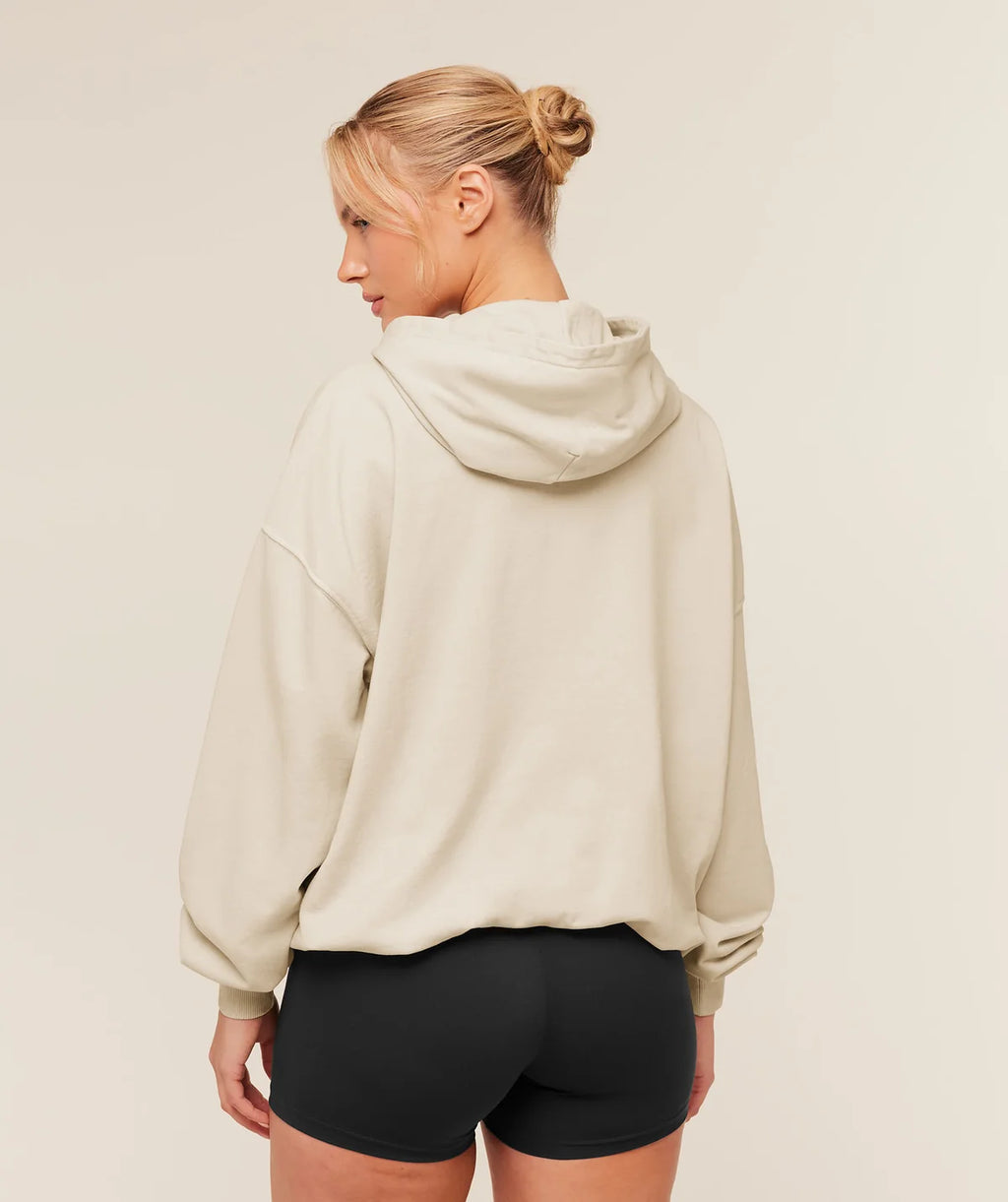 Gymshark Chainstitch Graphic Hoodie Pebble Grey/Wash