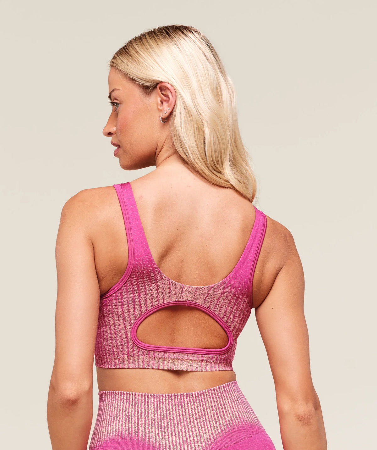 Gymshark Diffuse Seamless Sports Bra Winning Pink/Refresh Yellow