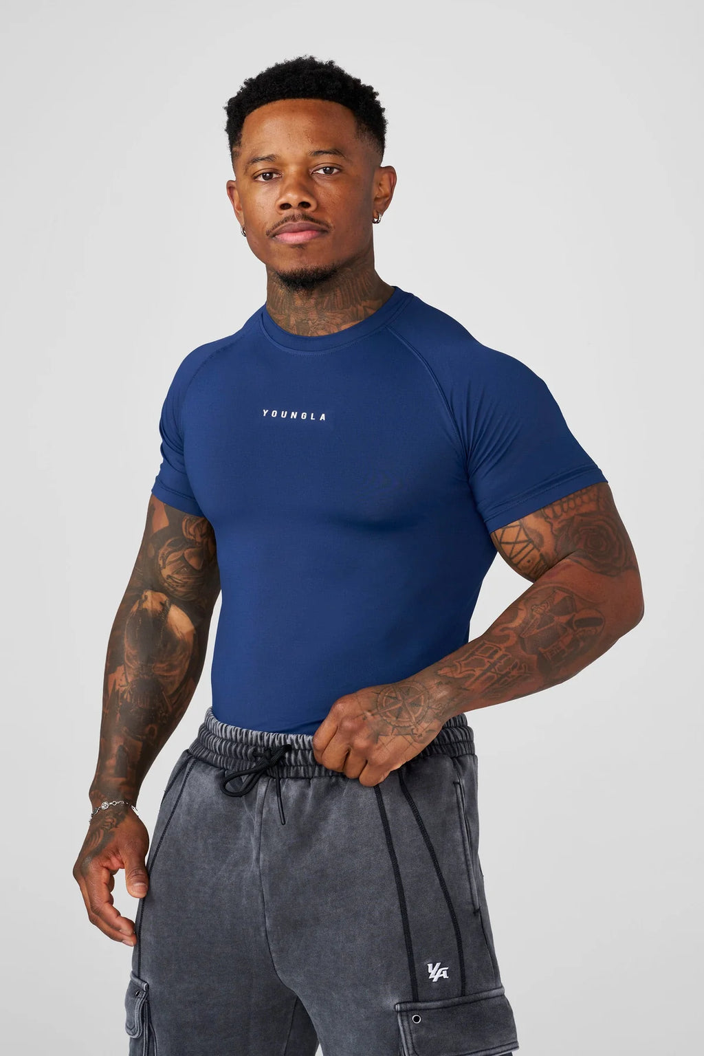 YoungLA Classic Compression tees Navy