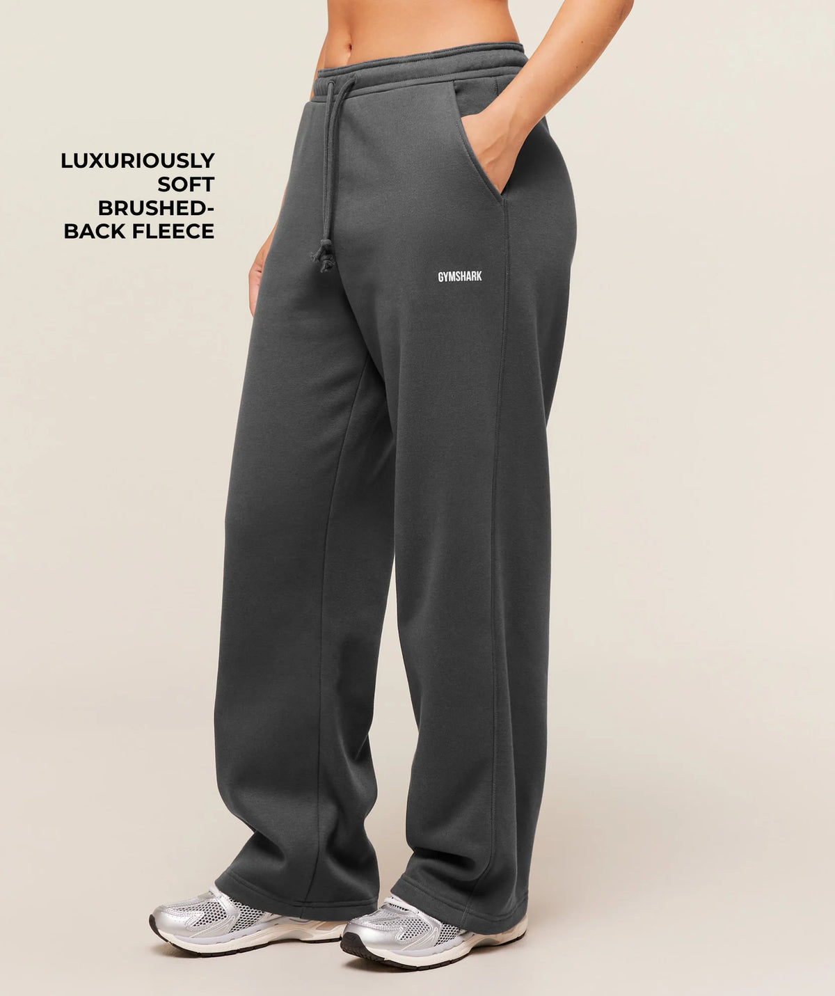 Gymshark Cosy Luxe Straight Leg Regular Joggers Onyx Grey