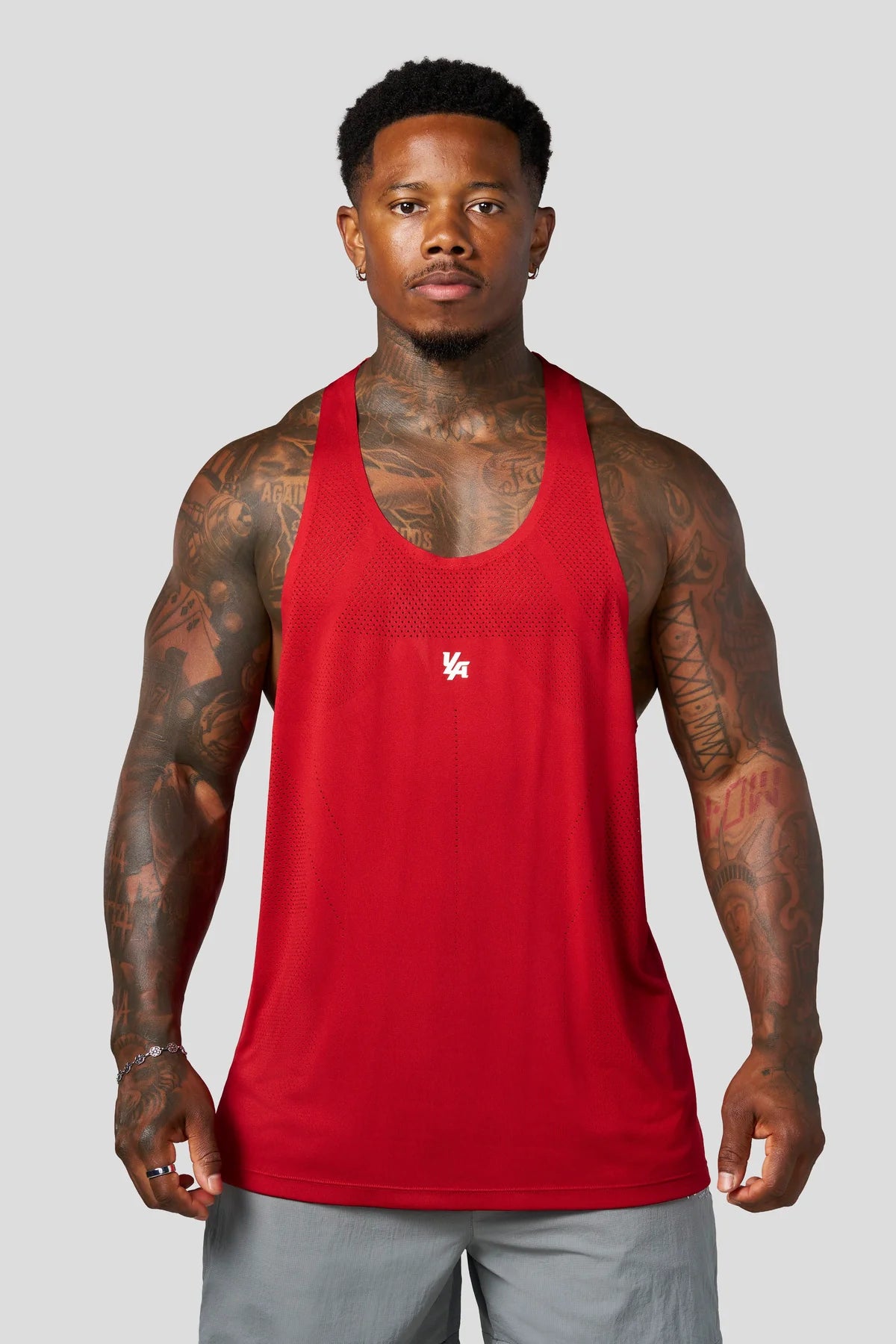YoungLA Engineered Mesh Tanks Red