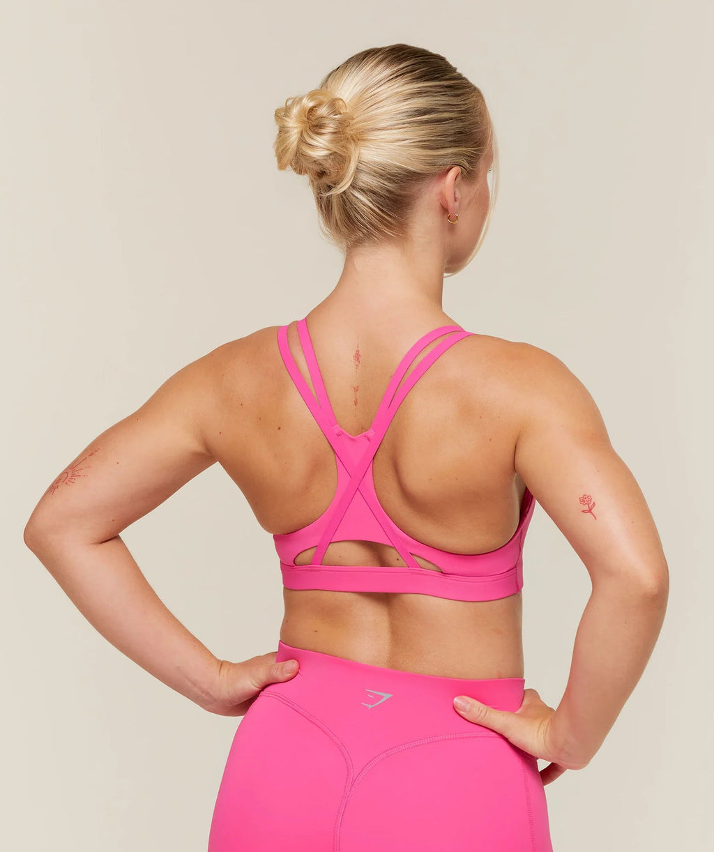 Set Gymshark Hybrid Sports Bra/Running Pocket Shorts Energy Pink