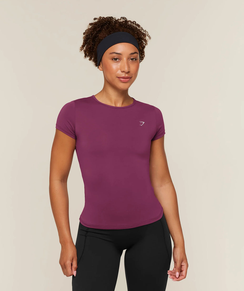Gymshark Running Back Vent T-Shirt Strength Pink