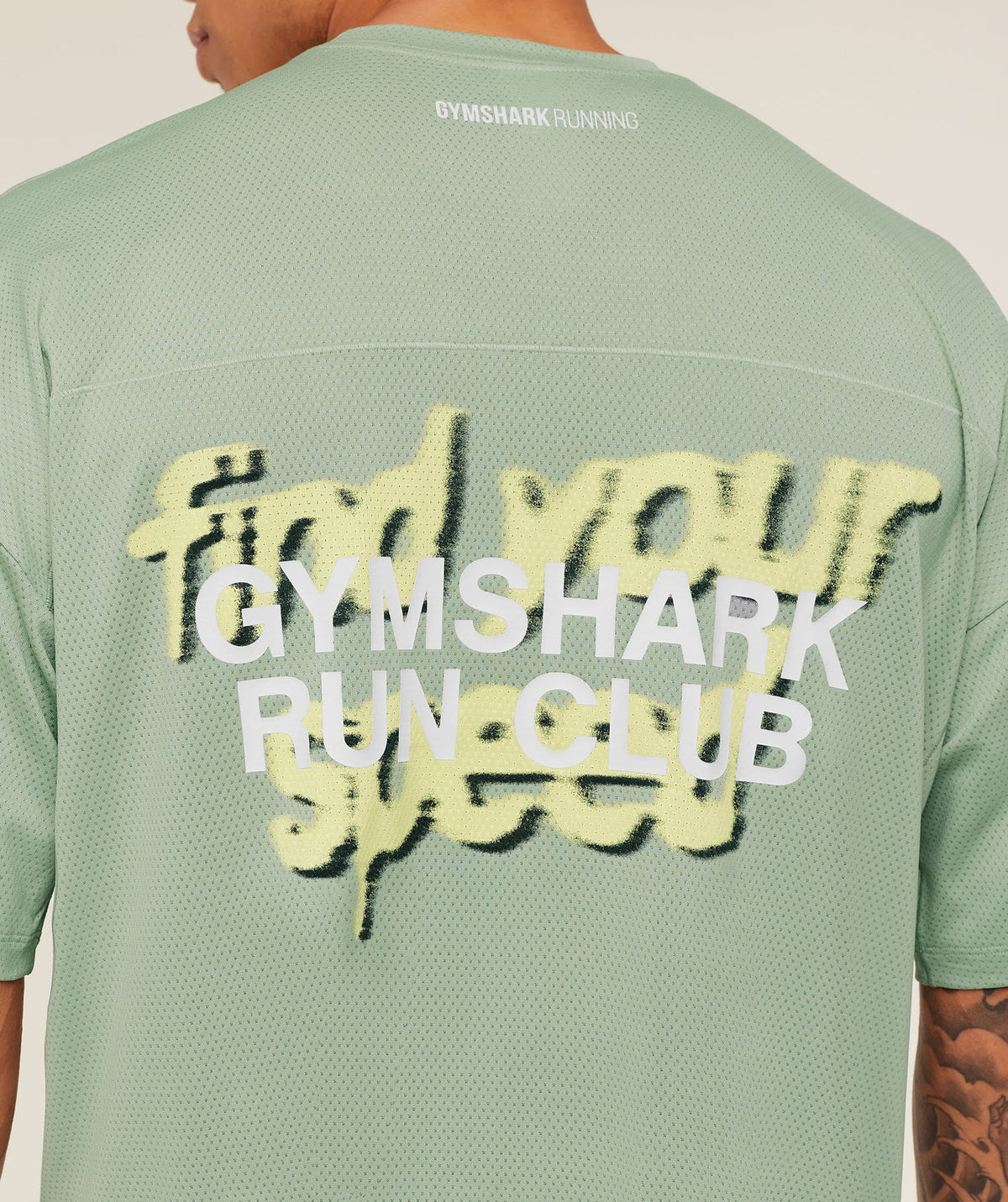 Gymshark Running Graphic T-Shirt Haze Green