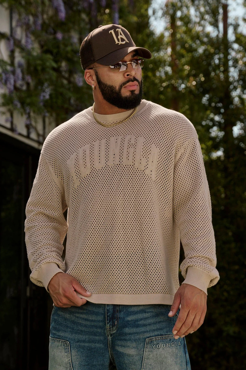 YoungLA 99 Knit Longsleeves tan