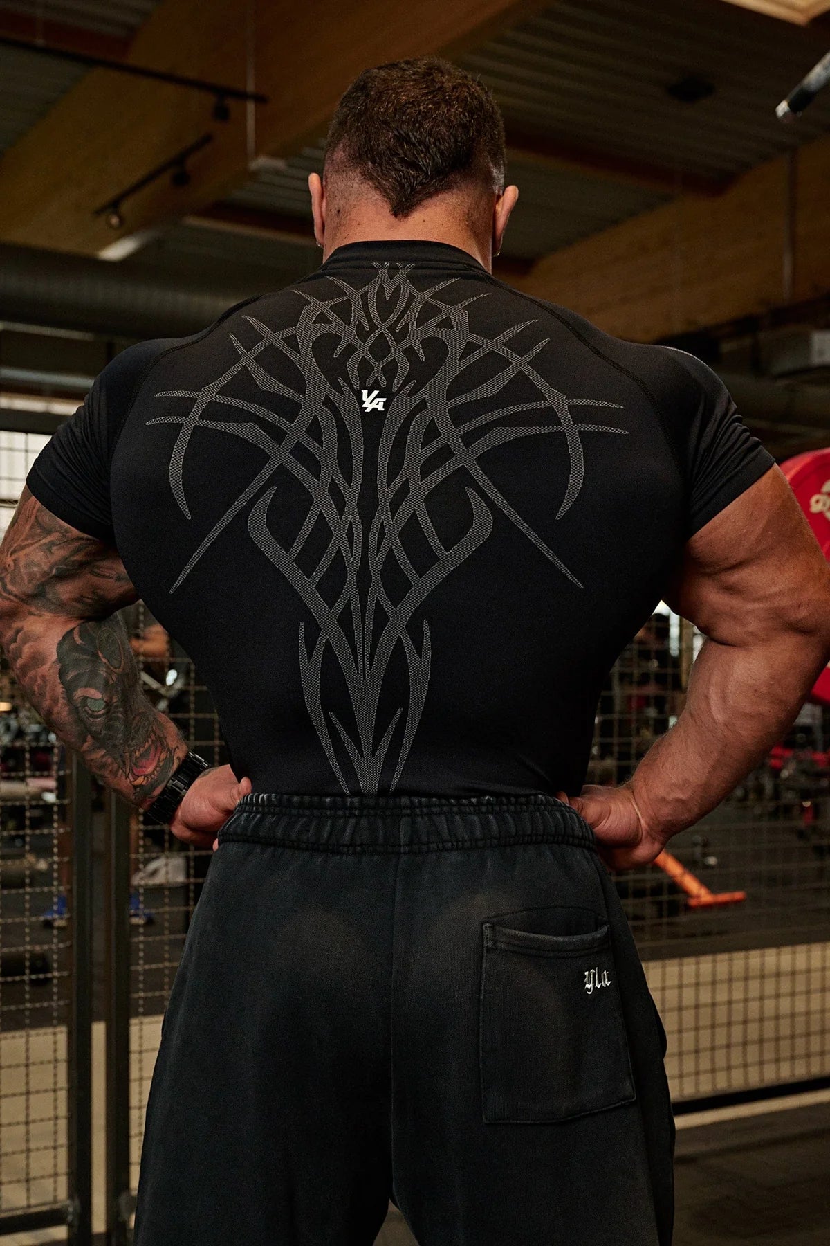YoungLA Gothic Compression Tees black grey