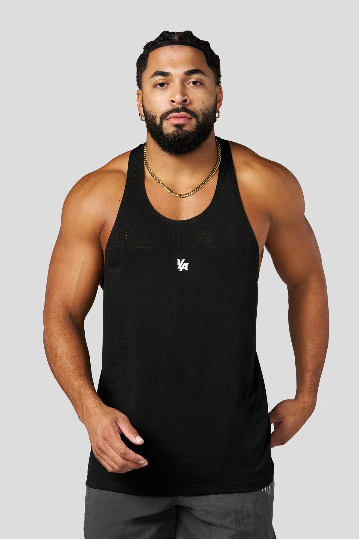 YoungLA Engineered Mesh Tanks Black