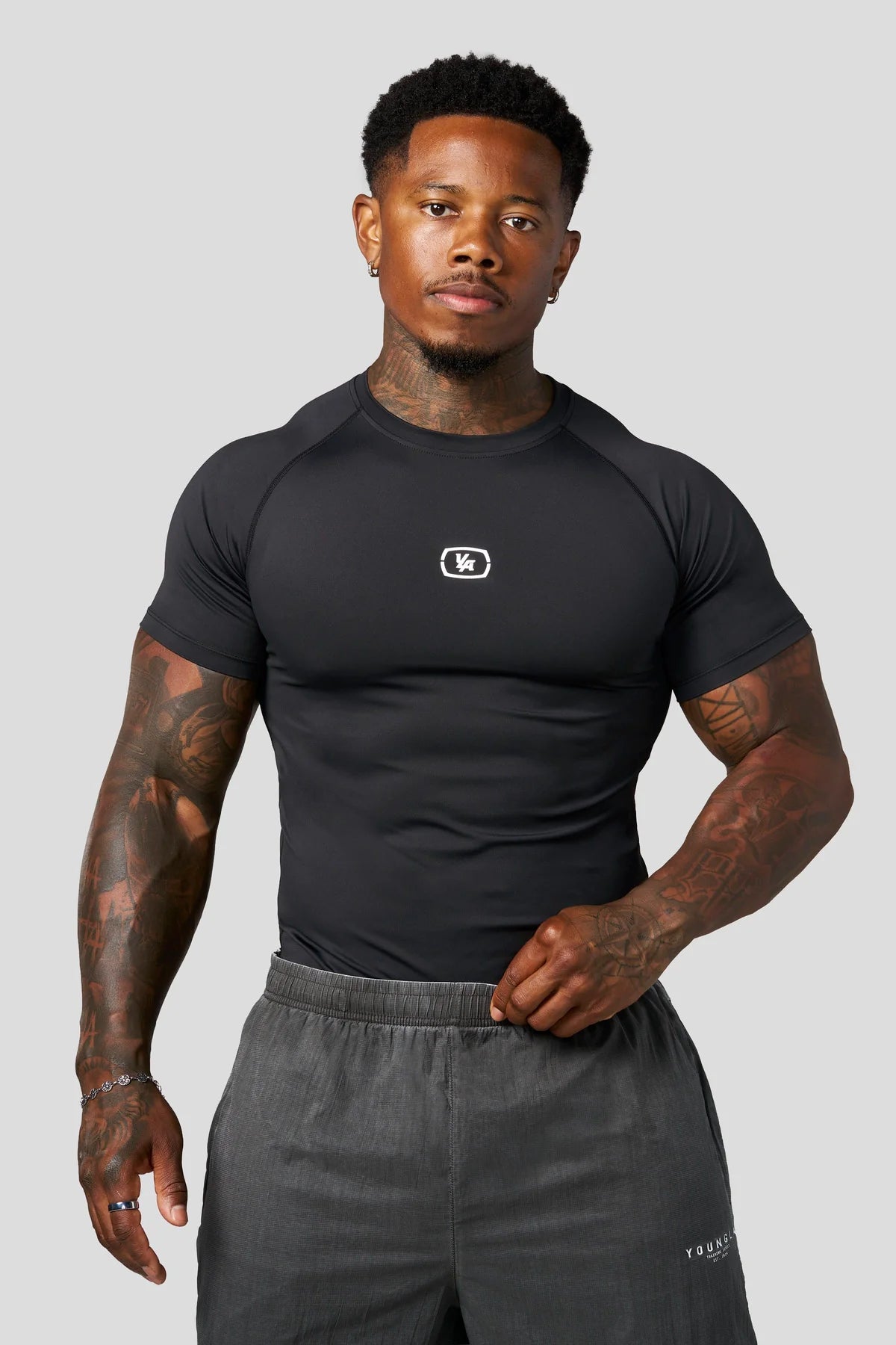 YoungLA Form Compression Tees Black