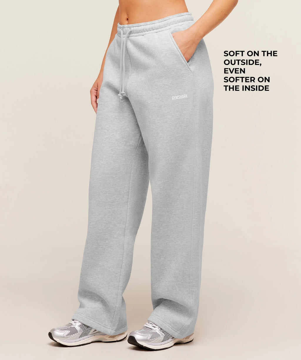 Gym Shark Cosy Luxe Straight Leg Regular Jogger Soft Grey Marl