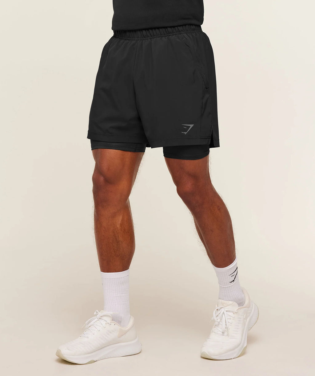 Gymshark Sport 5" 2-in-1 Shorts Black