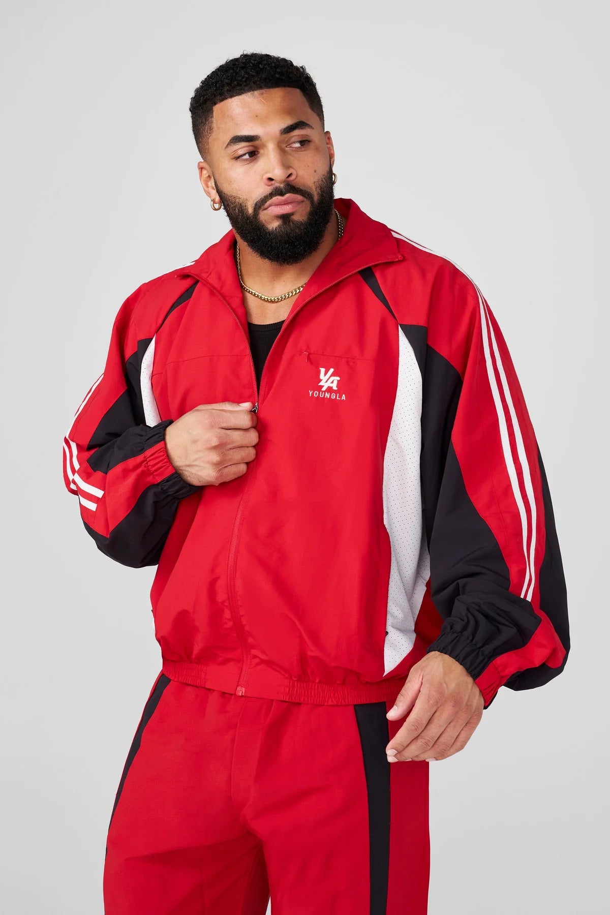 Young LA Tracksuit Red/Black