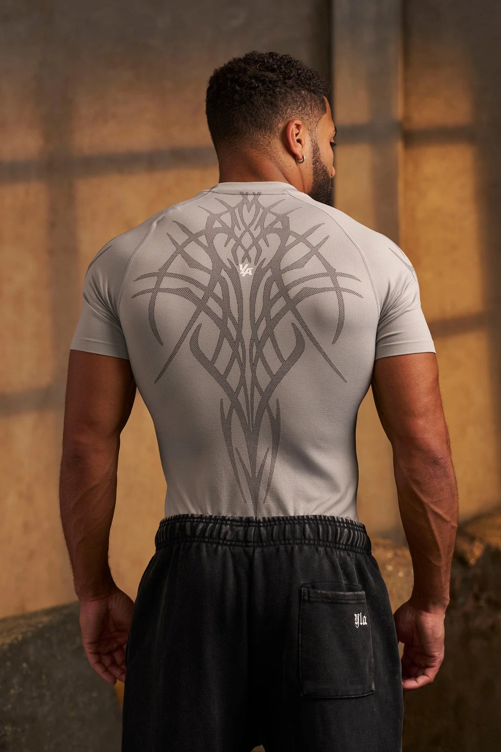 YoungLA Gothic Compression Tees grey