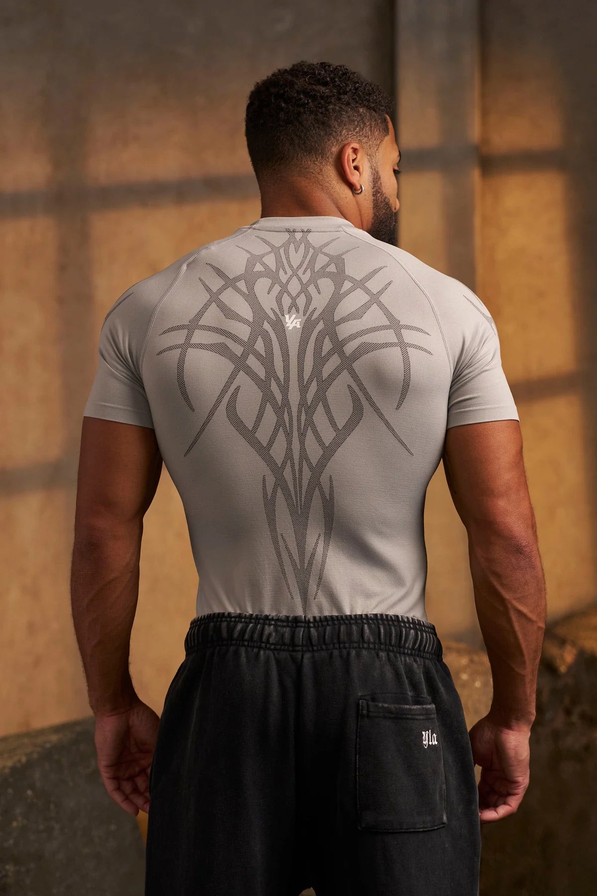 YoungLA Gothic Compression Tees grey