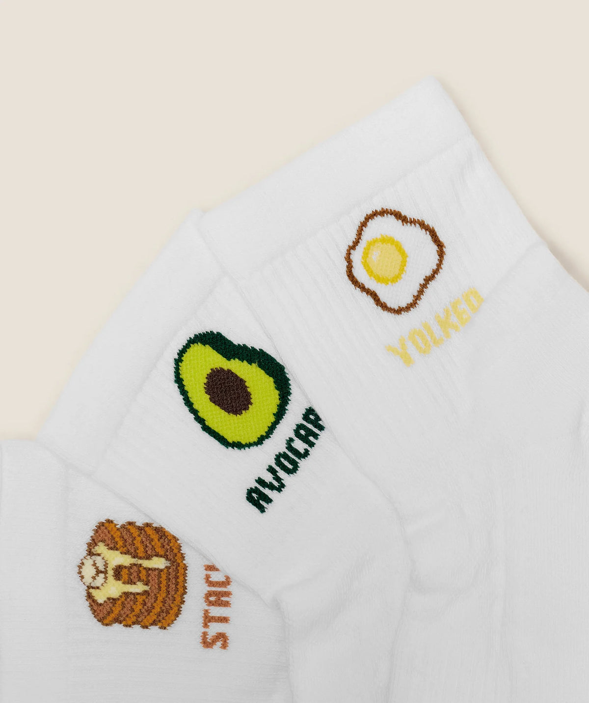 Gymshark Breakfast Midi Socks 3pk White