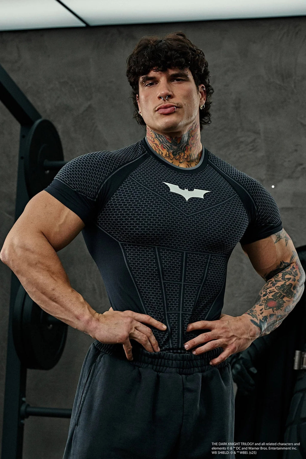 YoungLA BATMAN COMPRESSION TEE Black