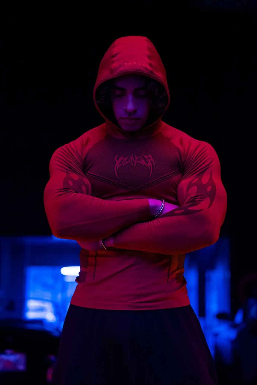 YoungLA Warrior Compression Hoodies Red