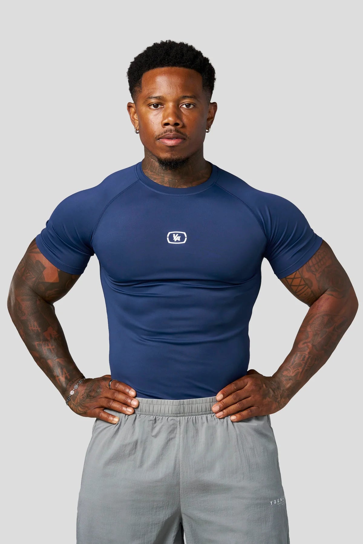 YoungLA Form Compression Tees Navy