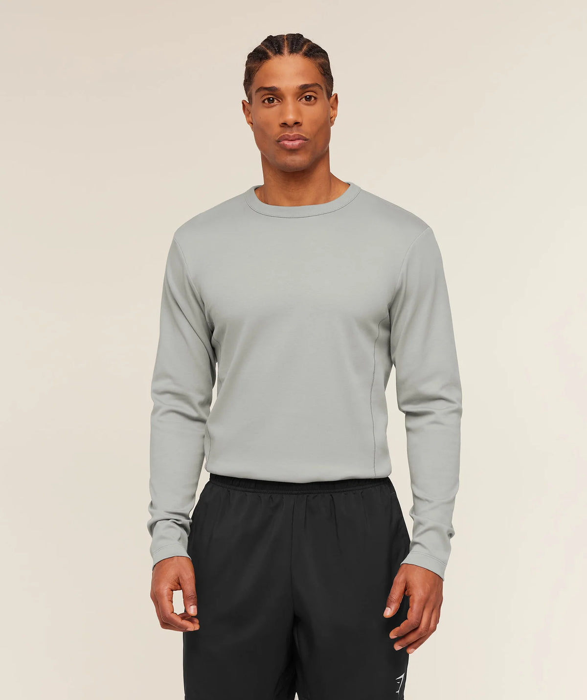 Gym Shark Off Duty Long Sleeve T-Shirt Smokey Gray