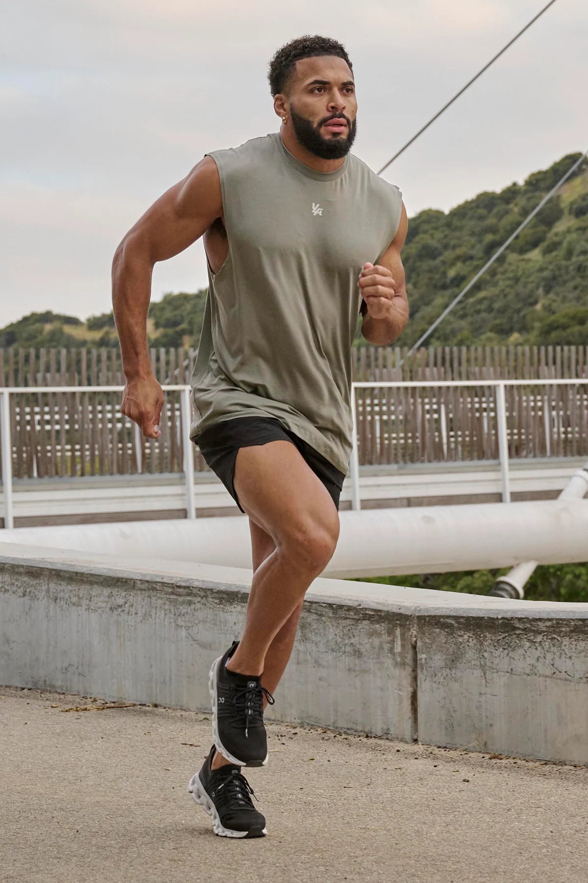YoungLA Runtech Tank Grey Olive