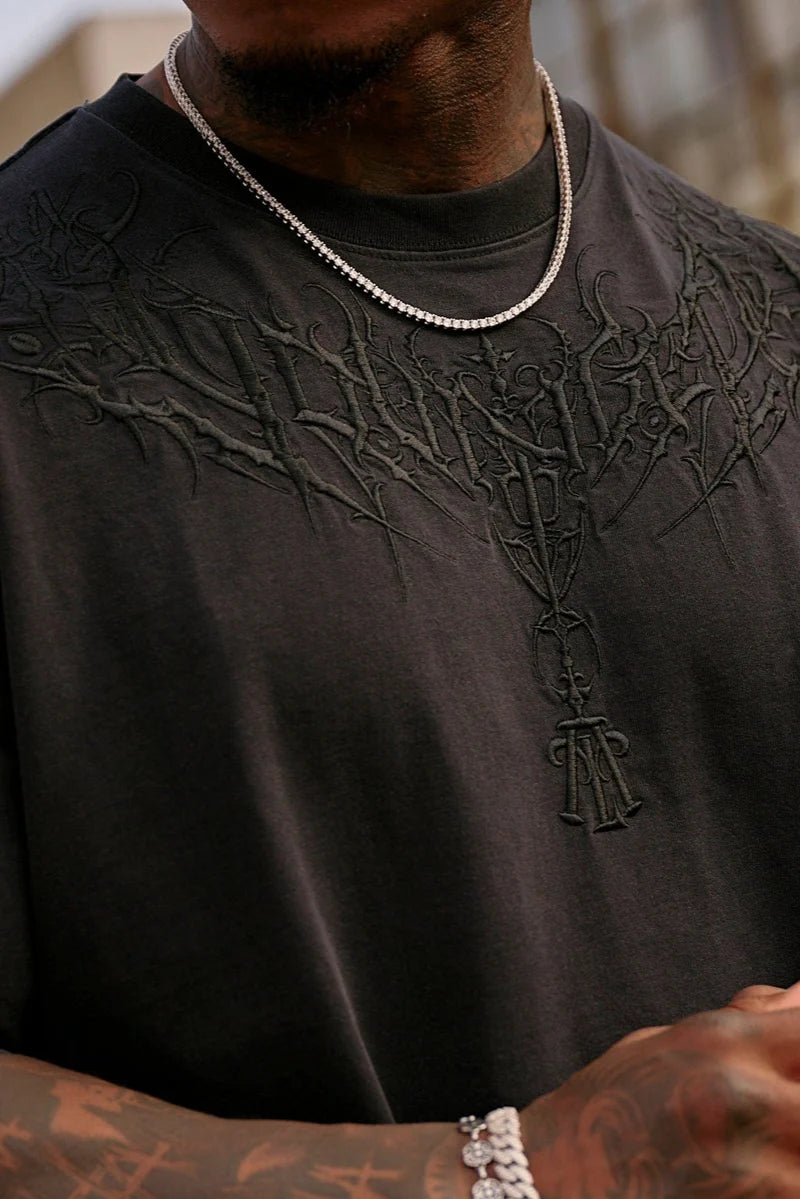 YoungLA Dark Wave Tees Charcoal Wash