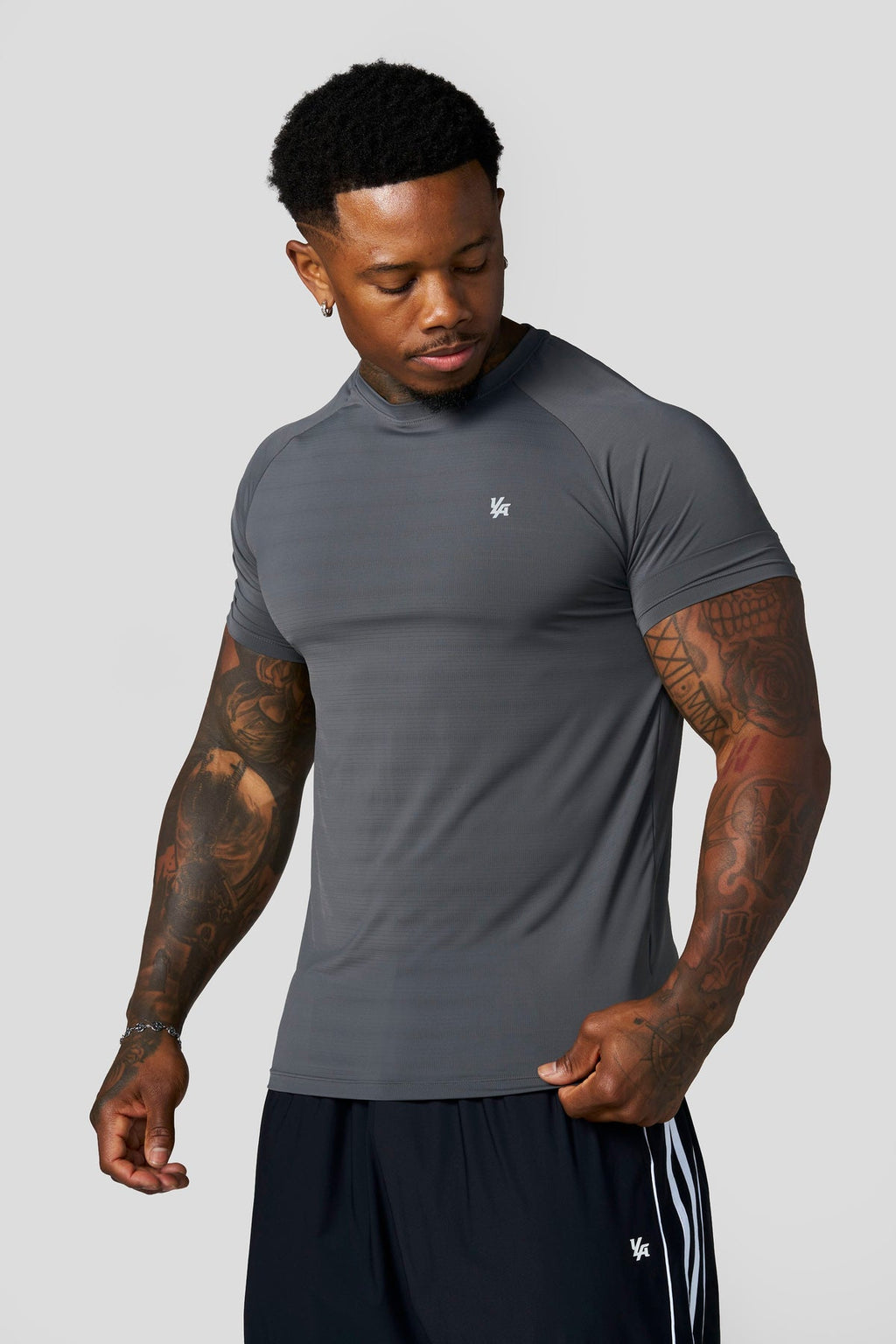 YoungLA Liquid Compression Tees Grey