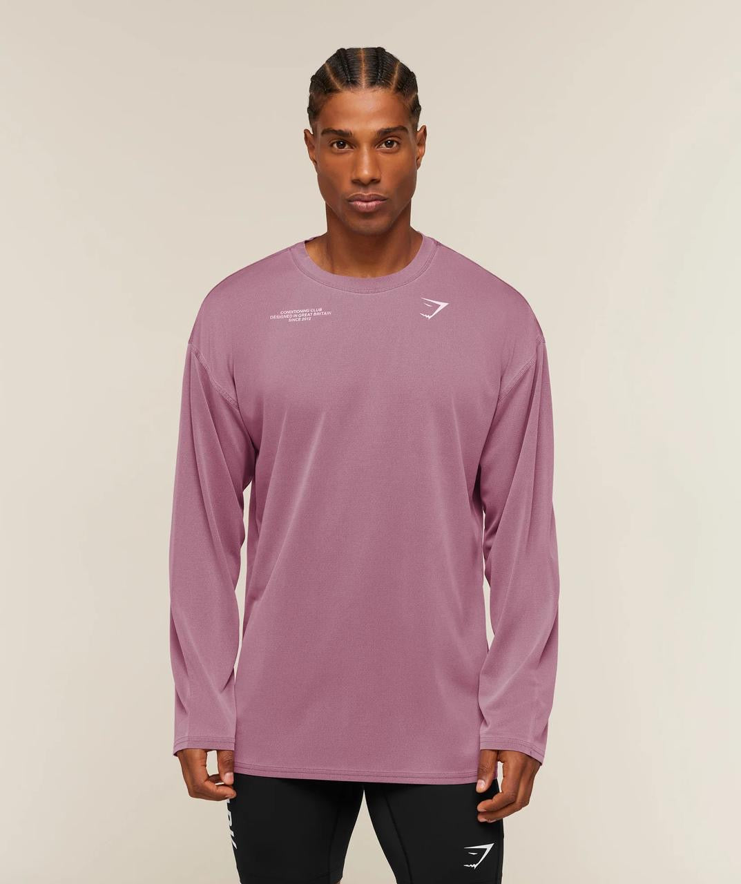 Gymshark Conditioning Club Washed Long Sleeve T-Shirt Strength Pink