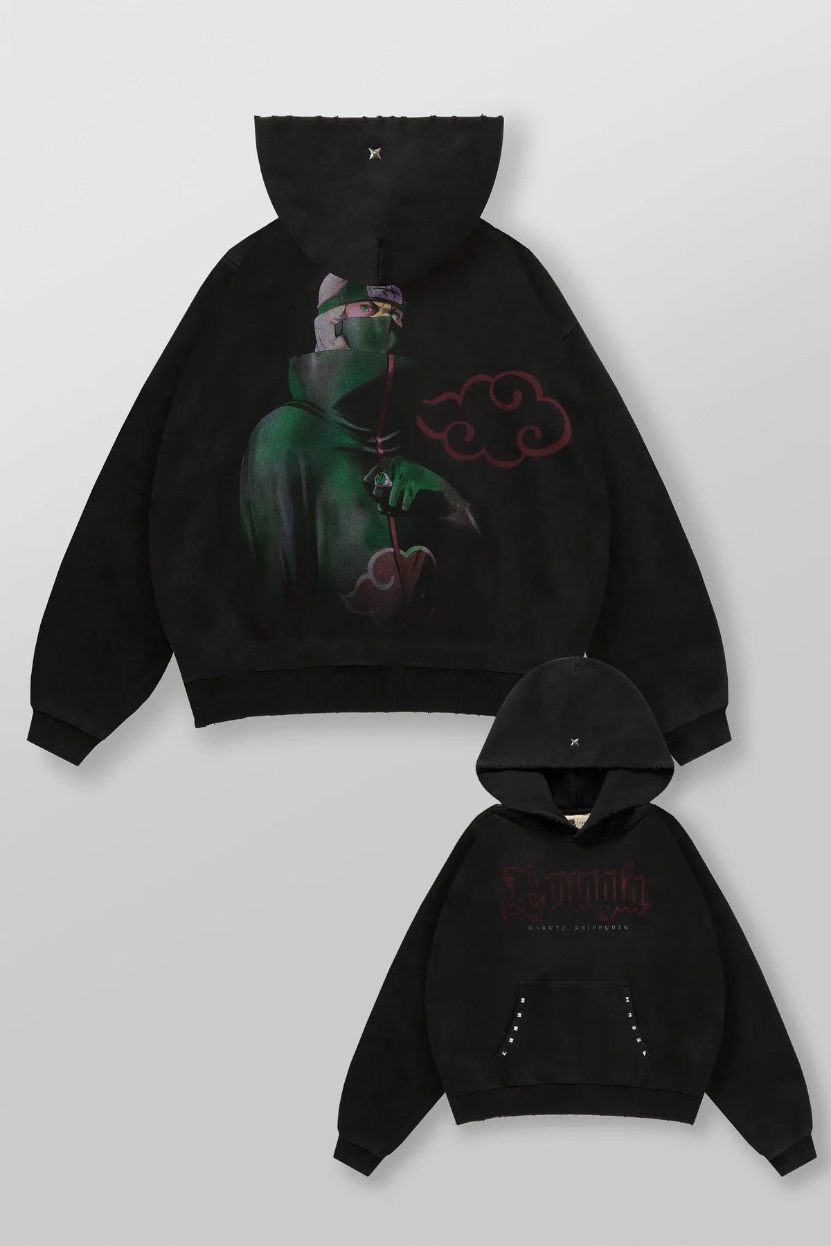 Young LA Naruto Stud Artwork Hoodie “Kakuzu”