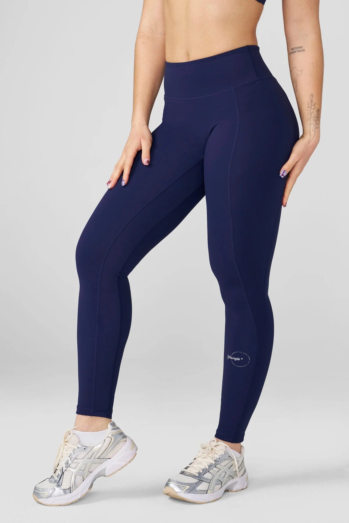 YoungLA Velocity Leggings Navy