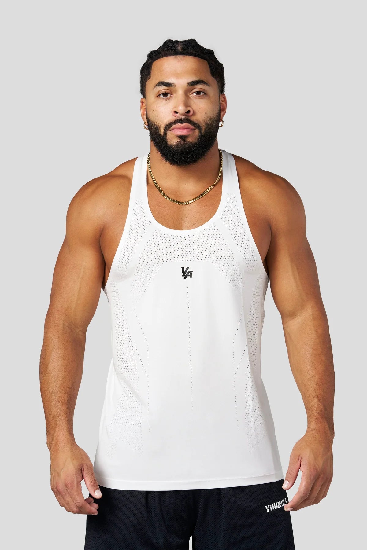YoungLA Engineered Mesh Tanks White