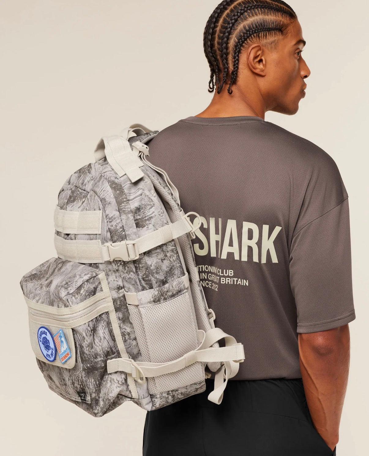 Gymshark Tactical Slouch Backpack - Pebble Grey