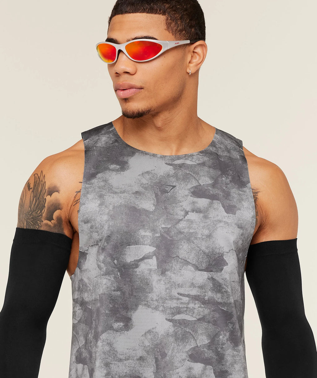 Gymshark Running Elite Tank Smokey Grey/ Black