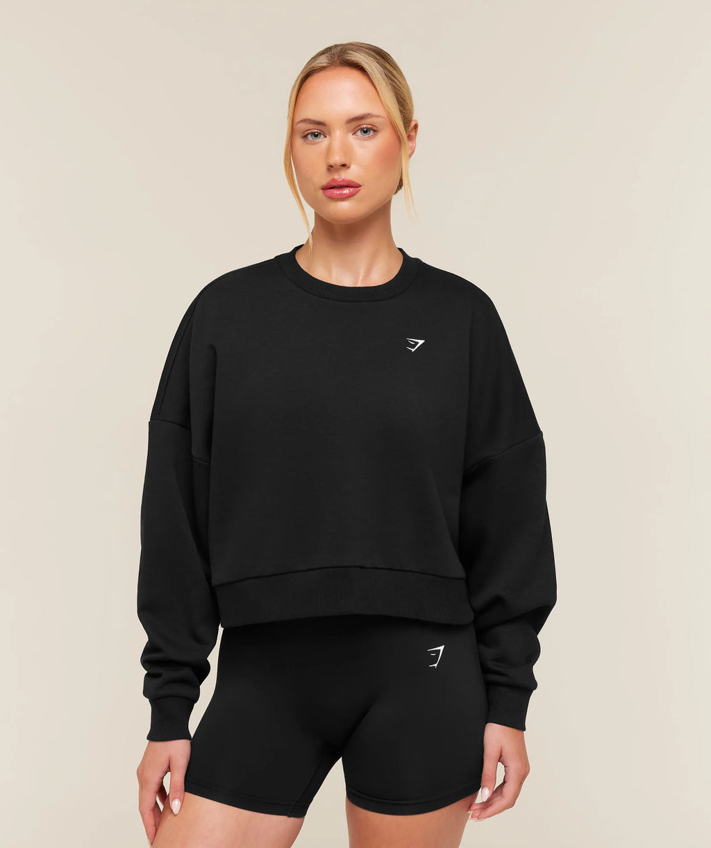 Gymshark Training Oversized Boxy Sweatshirt Black