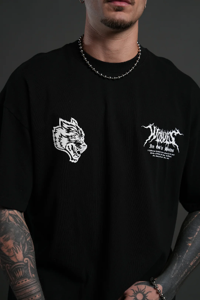 DarcSport THROUGH THE CLOUDS "PREMIUM" OVERSIZED TEE IN BLACK