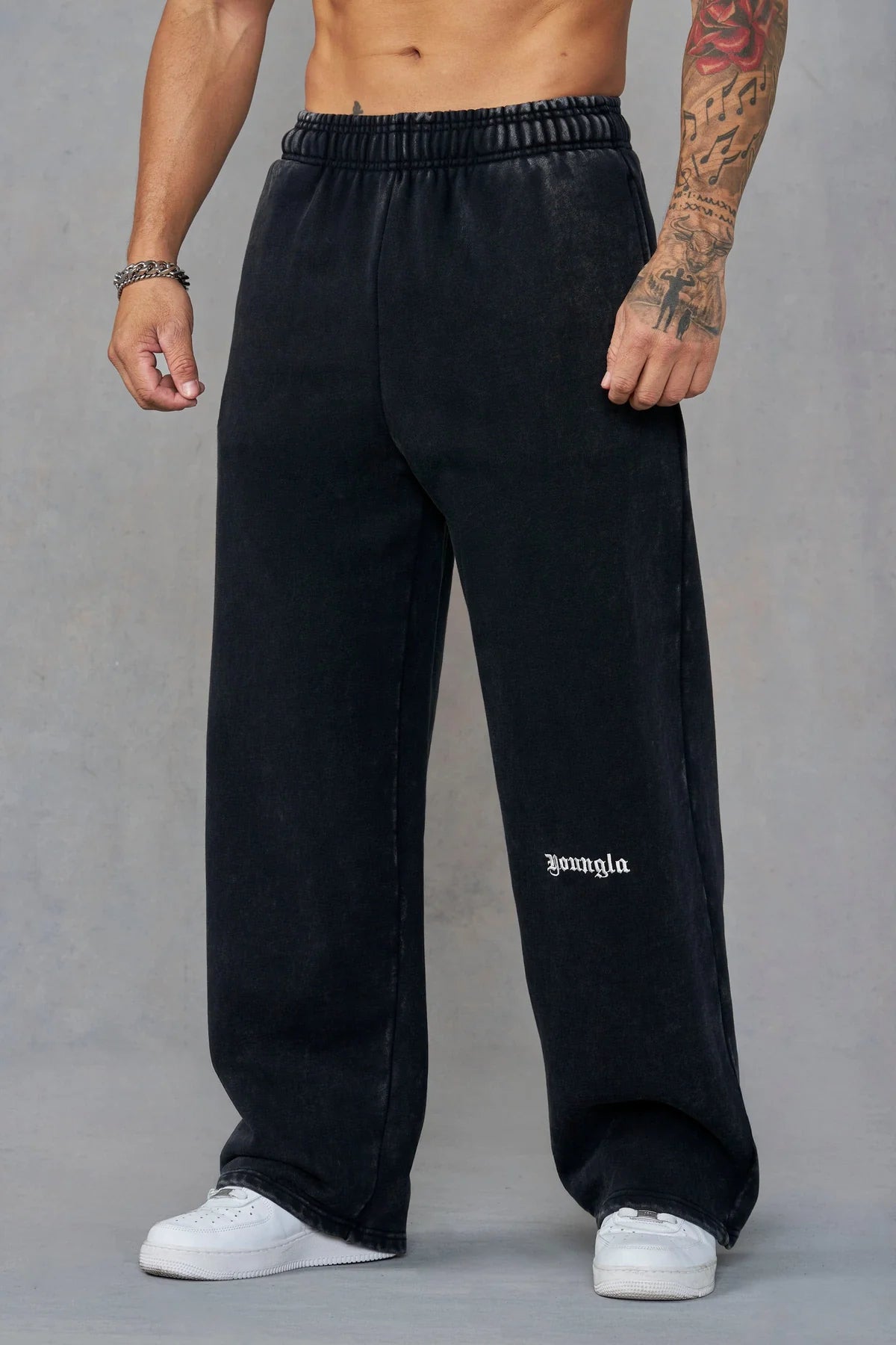 YoungLA core Baggy Sweats Black