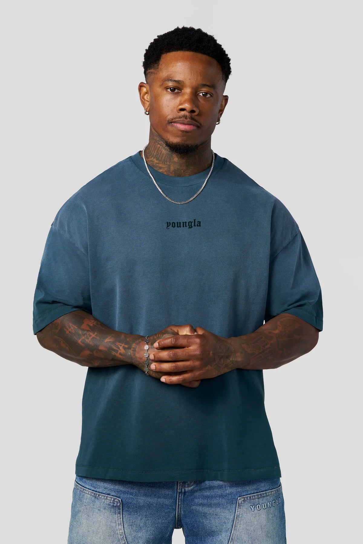 YoungLA Summer Soft Tee Teal Wash