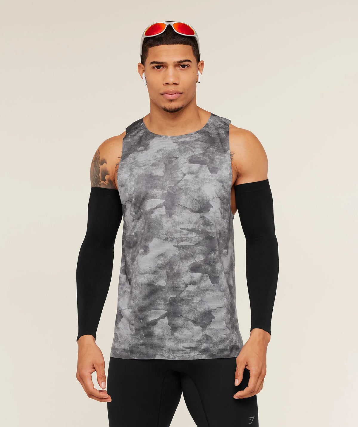 Gymshark Running Elite Tank Smokey Grey/ Black