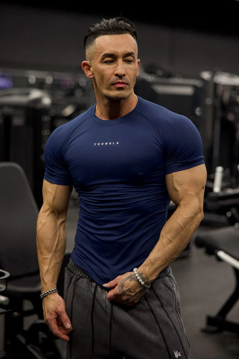 YoungLA Classic Compression tees Navy
