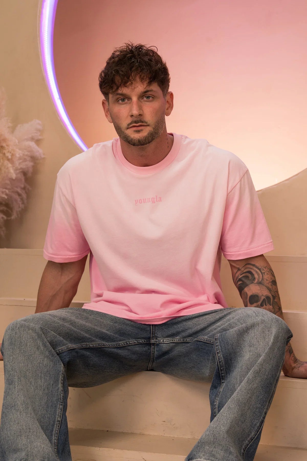 YoungLA Summer Soft Tee Pink Wash