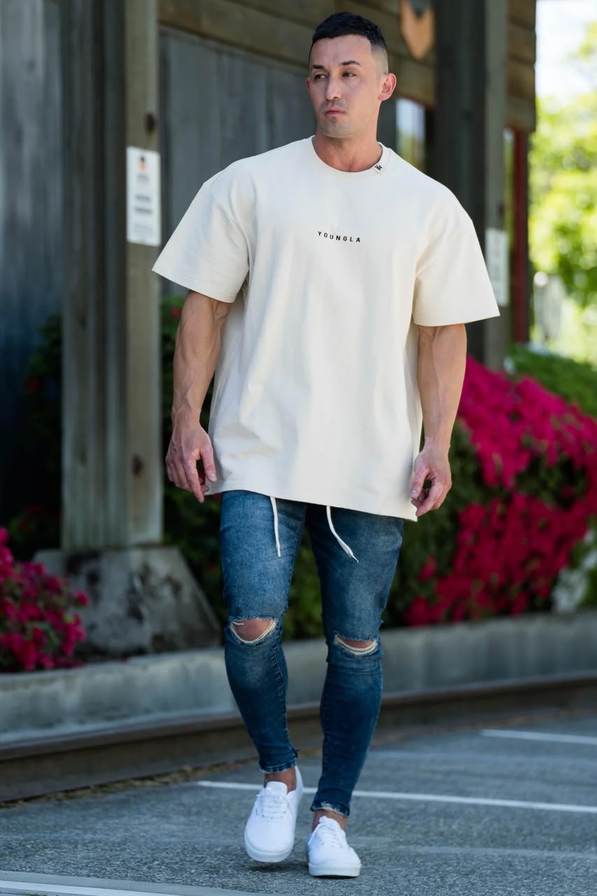 YoungLA Oversized Bloc Shirts Off White