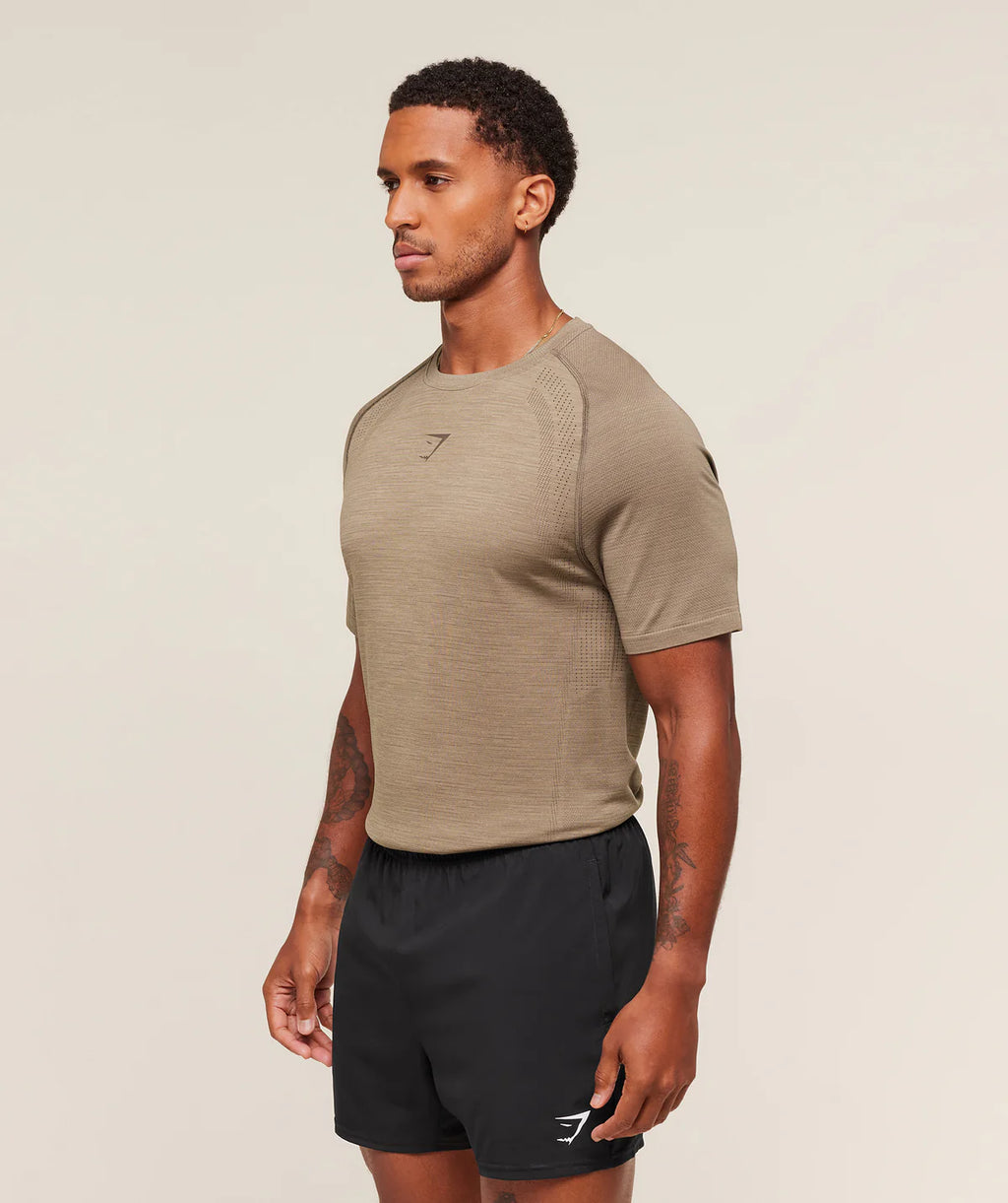 Gymshark Versatile Seamless T-shirt Cement Brown