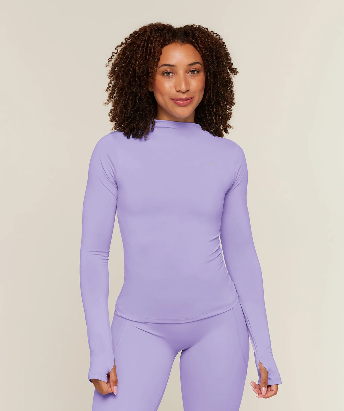 Gymshark Running High Neck Long Sleeve Top Pace Purple